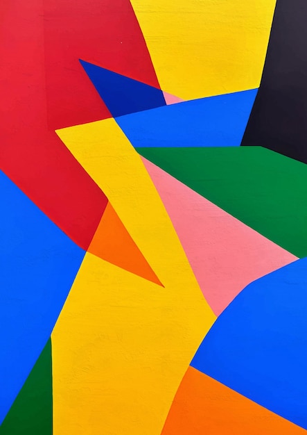 Geometric Colorful Composition Modern Art Canvas Printable Design