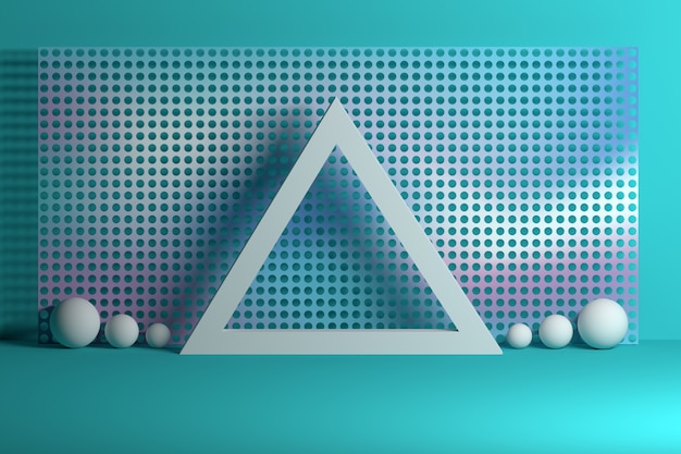 Geometric composition with grid triangle spheres