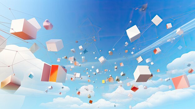 geometric filled shapes sky floating shapes geometric floating filled sky