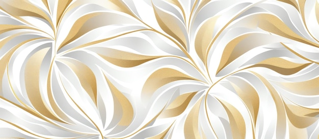 Photo geometric floral design pattern in white and gold for fabric and wallpaper