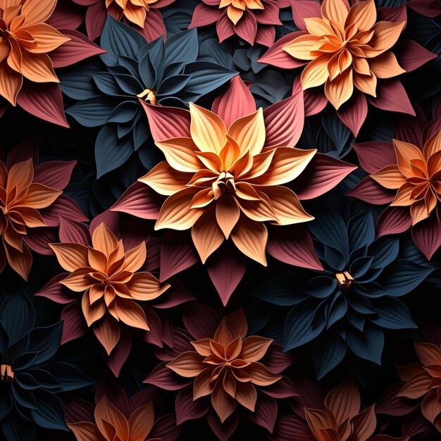 Geometric flower shapes in an intricate line art pattern background For Social Media Post Size