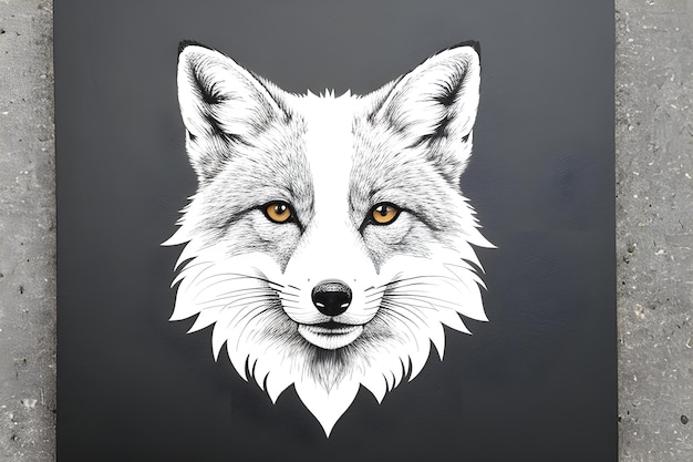 Geometric fox face with minimal details
