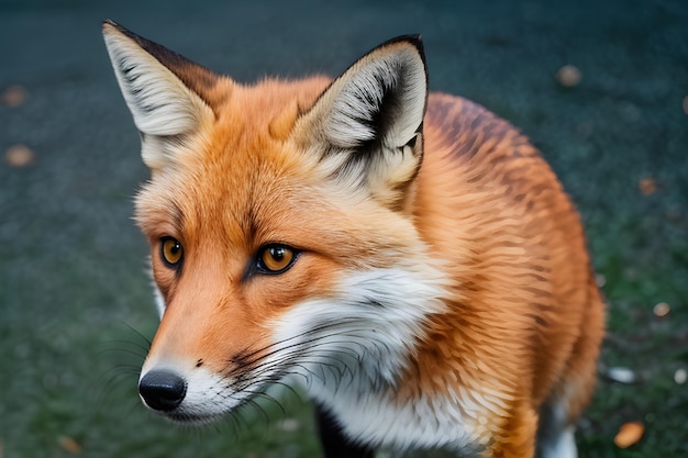 Photo geometric fox face with minimal details