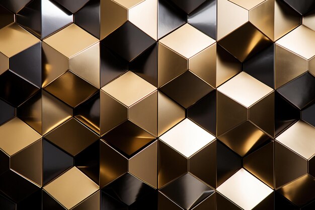 Geometric gold and black background