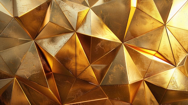 Geometric gold metal texture shines with luxury and modernity