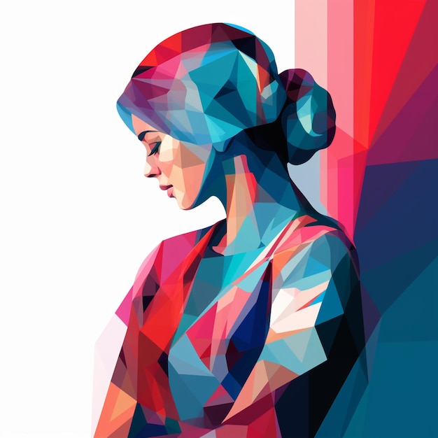 geometric illustration of a nurse