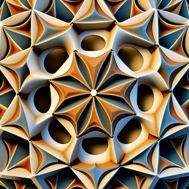 Geometric Kaleidoscope Pattern for Seamless Design