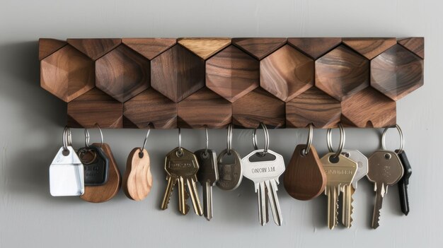 Geometric Key Holder for Contemporary Homes