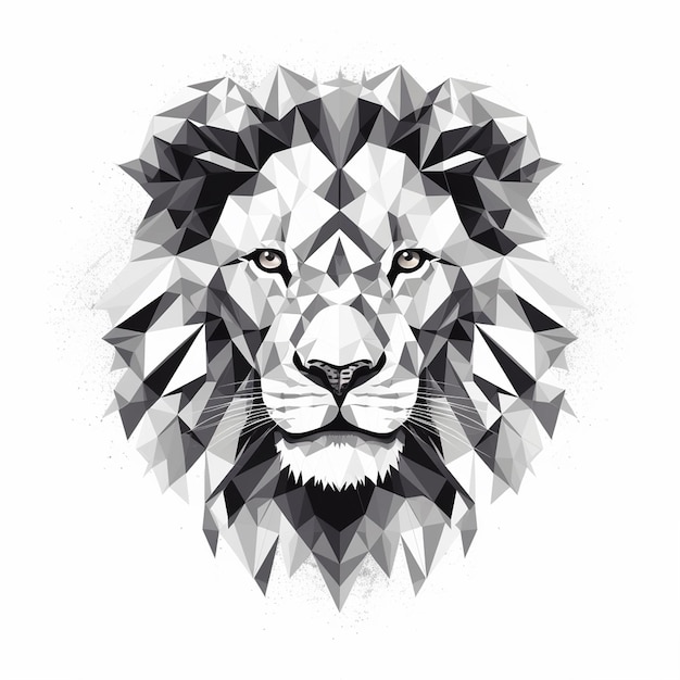 A geometric lion logo