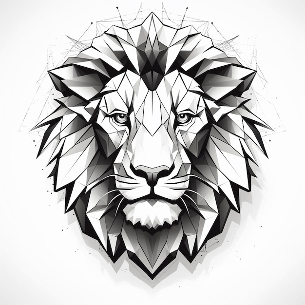 A geometric lion logo