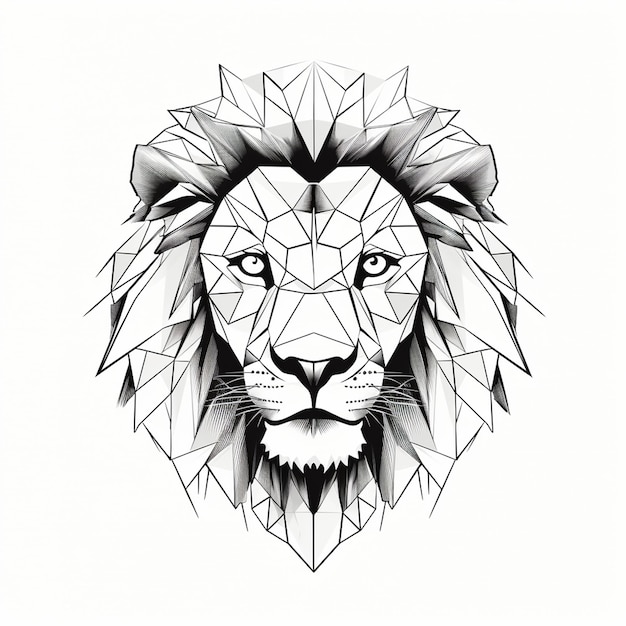 A geometric lion logo