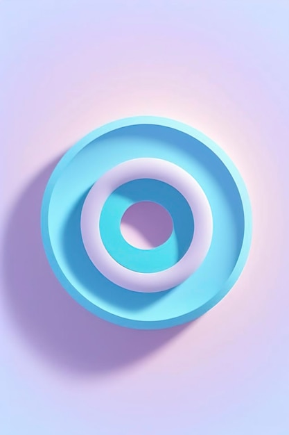 Photo geometric loop shapes 3d icon