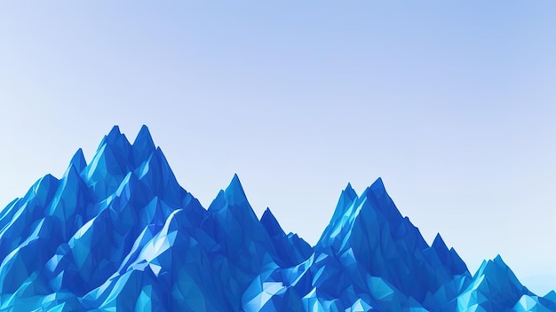 Photo geometric mountain landscape art low poly colorful background 3d rendering