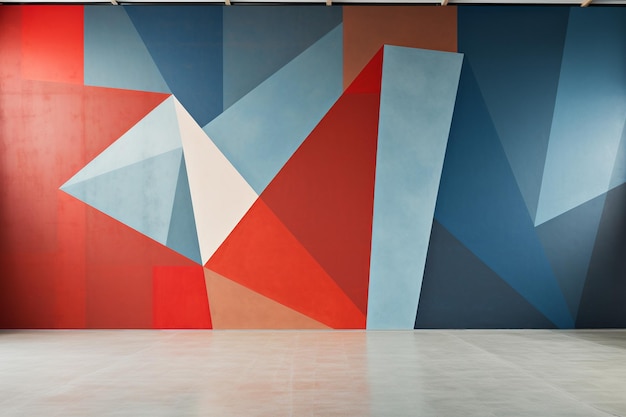 Geometric mural background