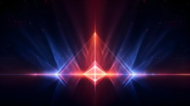 Photo geometric neon wallpaper ai generated background