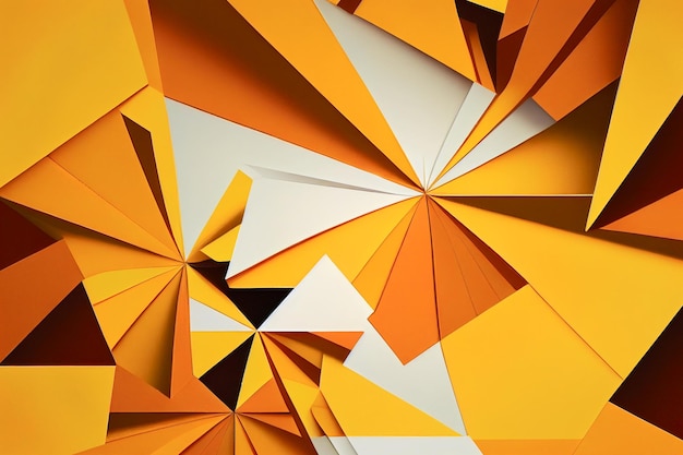 写真 パッチワーク三角形の幾何学的なオレンジ色の背景