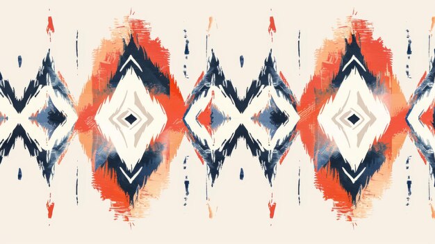A geometric oriental ikat pattern traditional design suitable for backgrounds carpets walls clothing wrapping Batik fabrics modern illustrations and embroidery