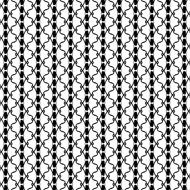 패브릭에 대한 원활한 배경 흰색과 검은색 장식품 액세서리의 기하학적 패턴