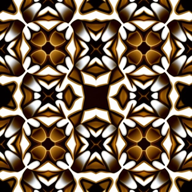 Geometric pattern with brown,white,blacklight colors