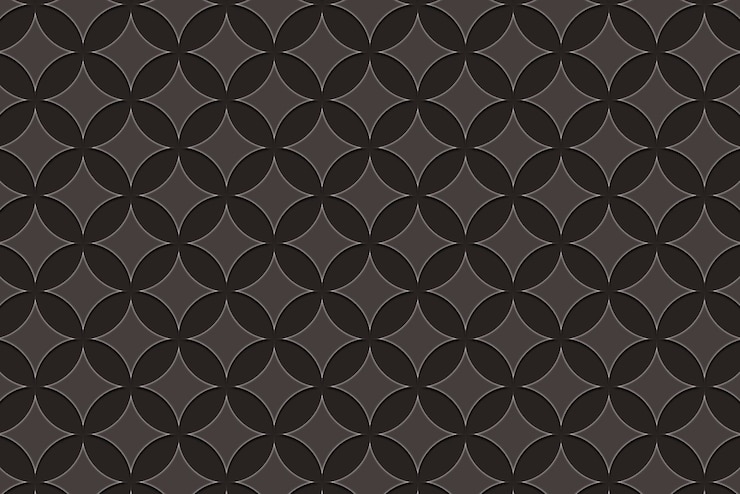 Photo geometric pattern with overlapping circles and diamonds