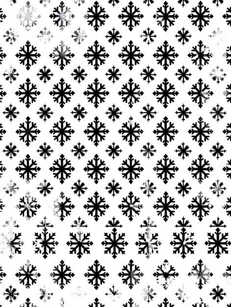 a geometric pattern with snowflakes on a white background