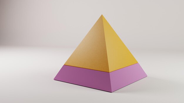 Geometric Play TriColored Pyramid in Modern Harmony