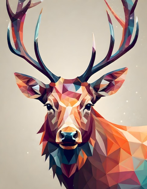 Geometric Polygon Deer