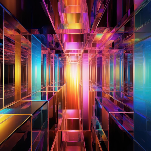 Geometric Prism Reflections