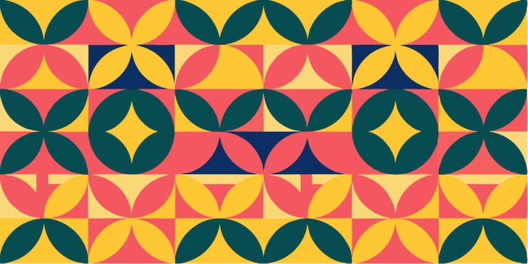 Photo geometric retro pattern