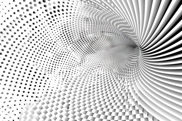 Geometric round shape background with halftone dots pattern