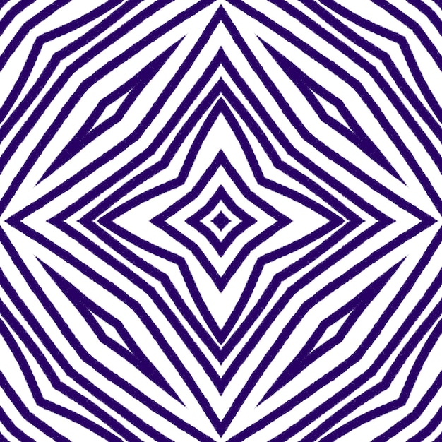 Geometric seamless pattern. Purple symmetrical kaleidoscope background. Hand drawn geometric seamless design. Textile ready unique print, swimwear fabric, wallpaper, wrapping.