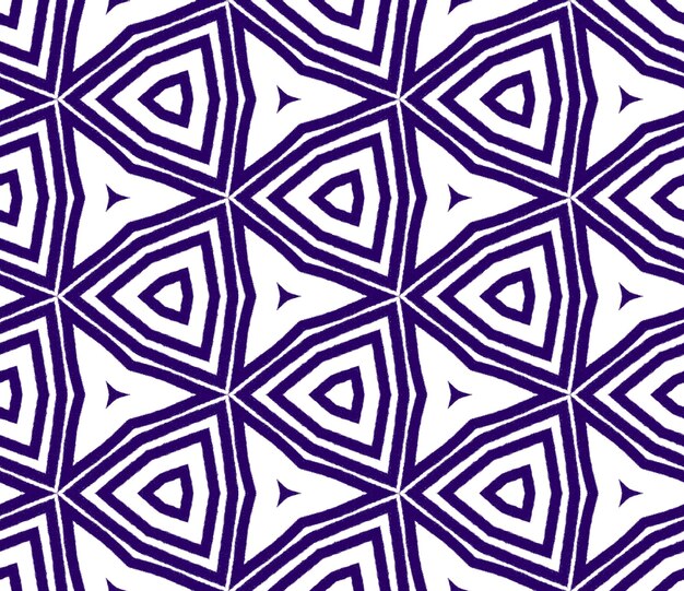 Геометрический бесшовный рисунок Фиолетовый симметричный