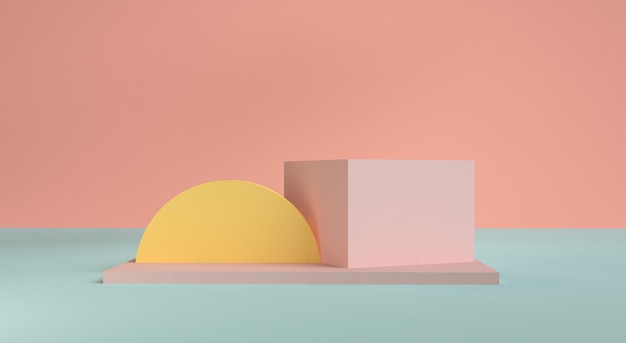 Scena di forma geometrica stile minimal