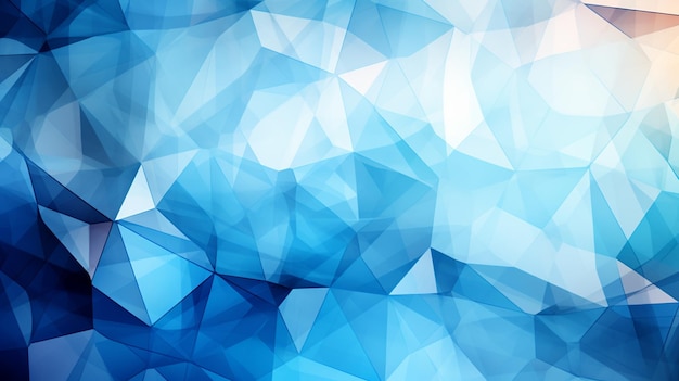 Geometric shapes on abstract blue background