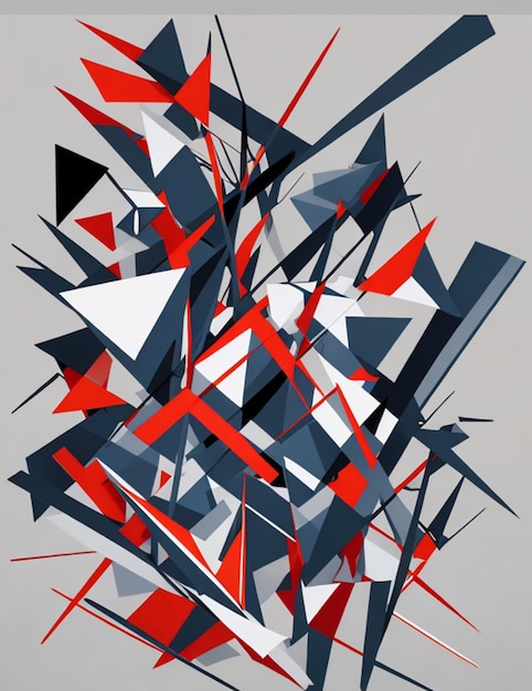 geometric shapes abstract brushstrokes and unusual textures Generated Ai