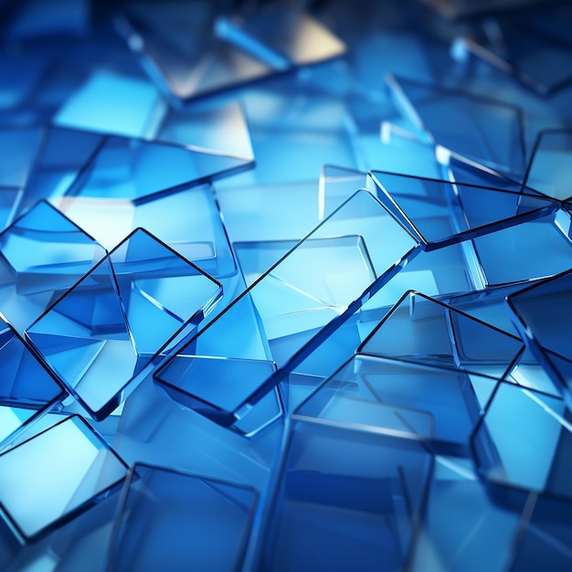 geometric shapes blue background