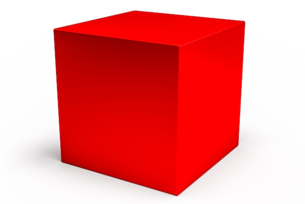 Photo geometric shapes cube  isolated on white background