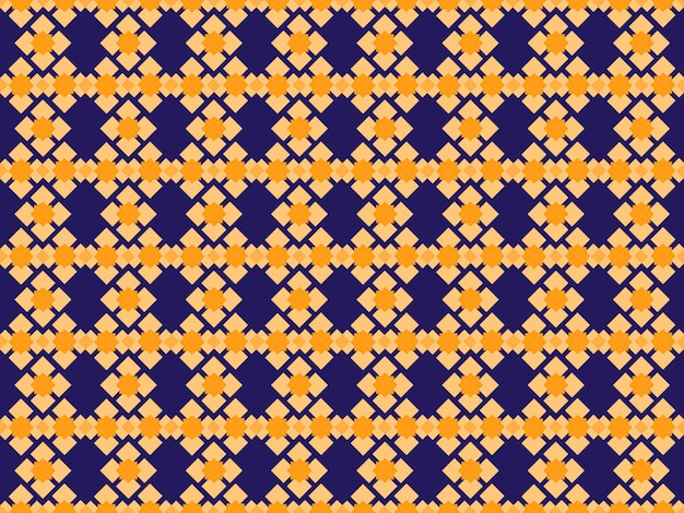 Geometric shapes of different shapes on a seamless colored pattern