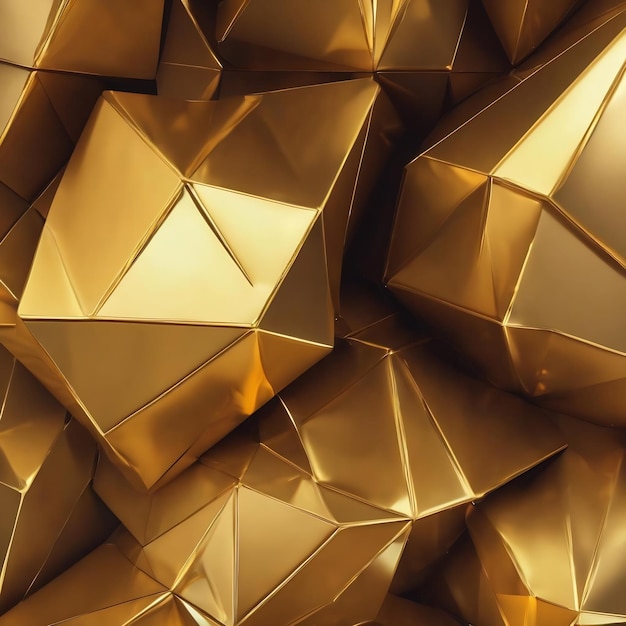 Geometric shapes of gold color on a local background