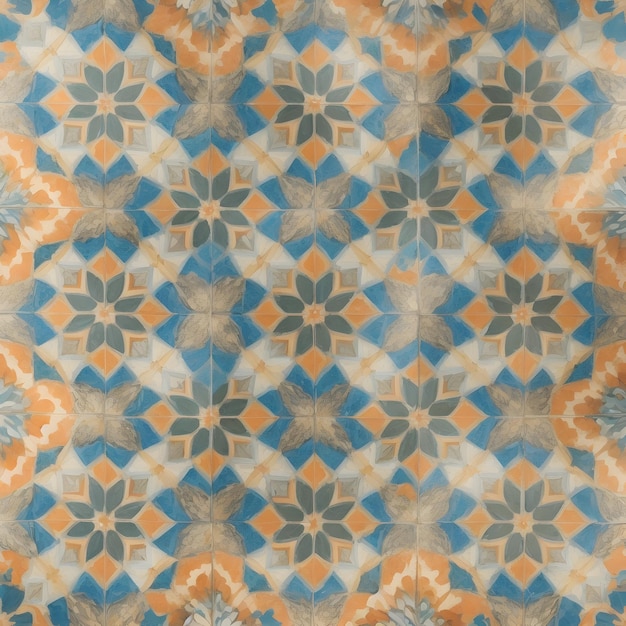 Ai에 의해 생성 된 모로코 타일 패턴의 기하학적 모양