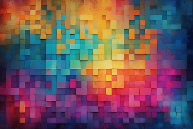 Photo geometric square abstract colorful texture and background