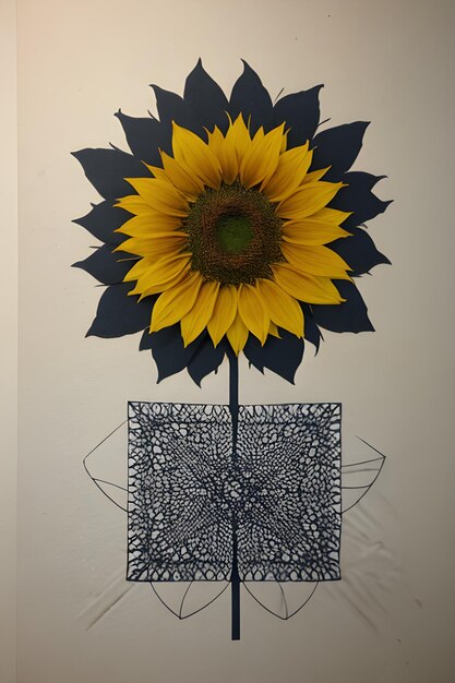 Photo geometric sunflower