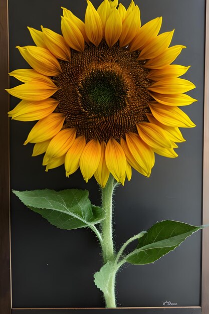 Photo geometric sunflower