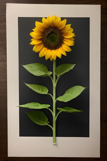 Photo geometric sunflower