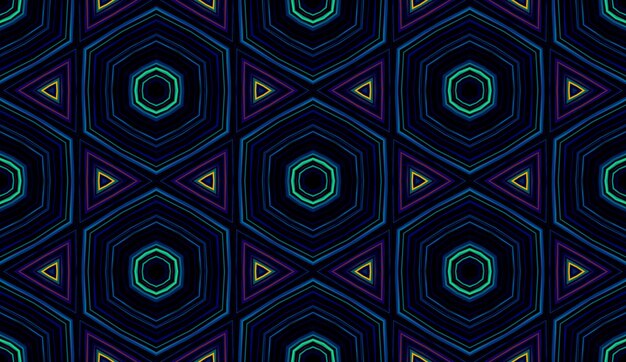 Geometric Tech Motion Seamless Background Pattern