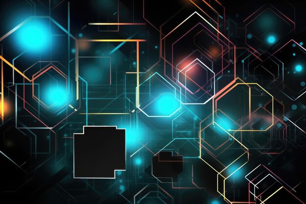 Foto tecnologia geometrica background design ai generativa