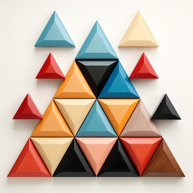 Photo geometric triangle background