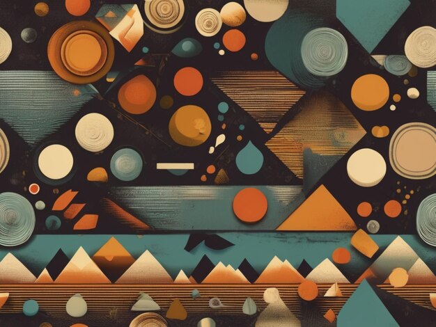 Photo geometric vintage retro background