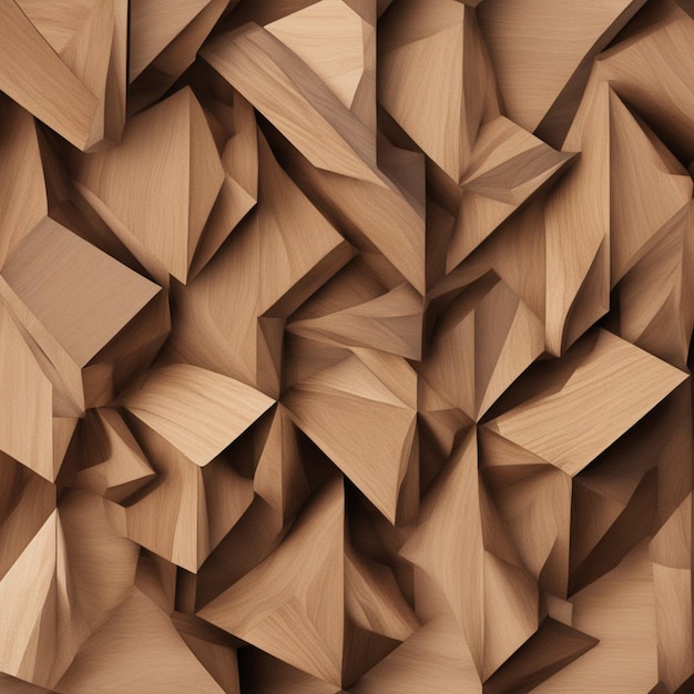 Geometric wooden design background with an ai generator