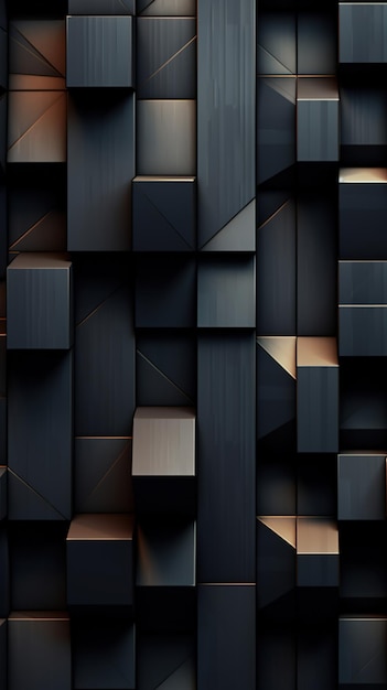 Geometric wooden design